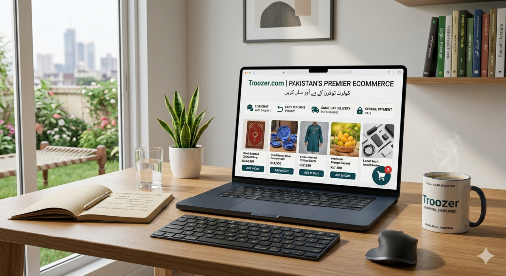Troozer com online shopping platform interface showing user-friendly features and product catalog